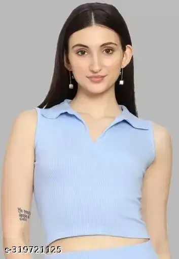 Trendy Collar SKY Tops & Tunics Woman's